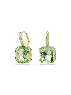 Swarovski kolczyki damskie pozłacane z kryształem Swarovski MILLENIA zielony