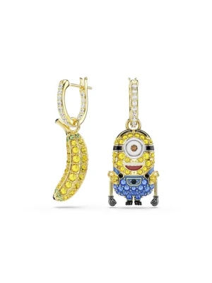Swarovski kolczyki damskie pozłacane z kryształem Swarovski MINIONS złoty