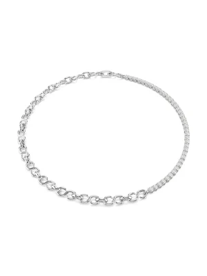 Swarovski naszyjnik damski metalowy z cyrkonią MATRIX srebrny