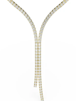 Swarovski naszyjnik damski pozłacany z cyrkonią MATRIX złoty
