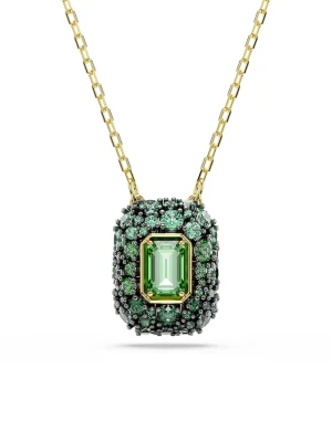 Swarovski naszyjnik dziecięcy pozłacany z cyrkonią SUBLIMA zielony