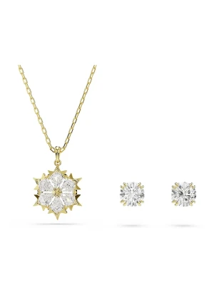 Swarovski naszyjnik i kolczyki damskie pozłacane z cyrkonią MAGIC złoty