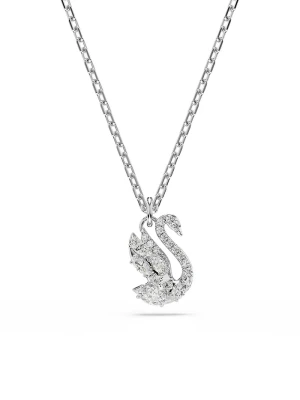Swarovski naszyjnik z zawieszką damski metalowy z cyrkonią srebrny