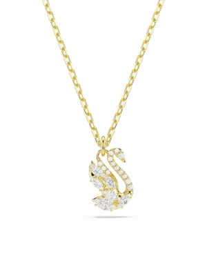 Swarovski naszyjnik z zawieszką damski pozłacany z cyrkonią złoty