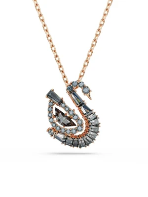 Swarovski naszyjnik z zawieszką damski pozłacany z cyrkonią złoty
