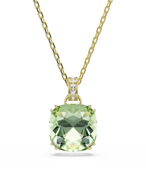 Swarovski naszyjnik z zawieszką damski pozłacany z kryształem Swarovski MILLENIA zielony