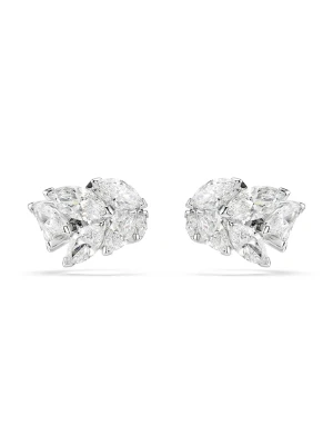 Swarovski nausznica damska metalowa z cyrkonią MESMERA 2-pack srebrny