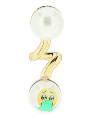 Swarovski Perła Emoji Kolczyk SafSafu