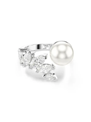 Swarovski pierścionek damski metalowy z kryształem Swarovski MESMERA srebrny