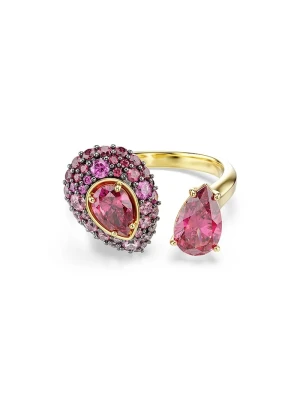 Swarovski pierścionek damski pozłacany z cyrkonią SUBLIMA różowy