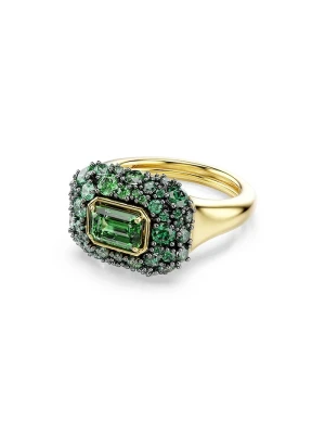 Swarovski pierścionek damski pozłacany z cyrkonią SUBLIMA zielony