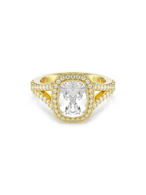 Swarovski pierścionek damski pozłacany z cyrkonią UNA złoty