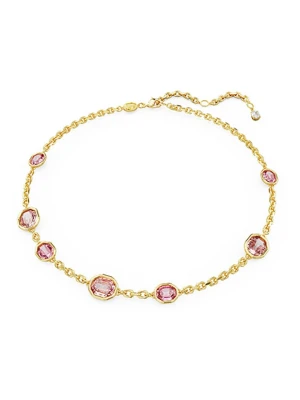 Swarovski Pozłacany naszyjnik z elementami ozdobnymi - dł. 34 cm rozmiar: onesize