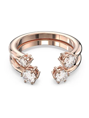 Swarovski Pozłacany pierścionek z cyrkoniami rozmiar: 58