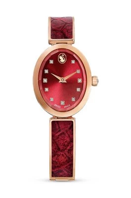 Swarovski zegarek CRYSTAL ROCK OVAL damski kolor czerwony