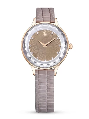 Swarovski Zegarek kwarcowy w kolorze różowozłoto-szaro-jasnobrązowym rozmiar: onesize