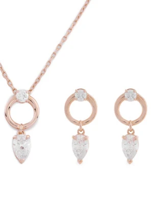 Swarovski Zestaw naszyjnik i kolczyki Mesmera 5733808 Różowe złoto