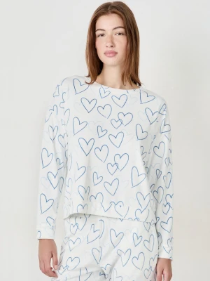 Bluza piżamowa w serduszka Etam