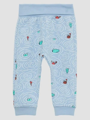 Sweatpants mit All-over-Print und Umschlagbund s.Oliver niebieski