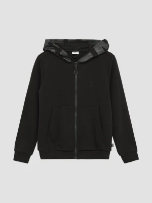 Sweatshirt-Jacke mit Print an Kapuze s.Oliver czarny
