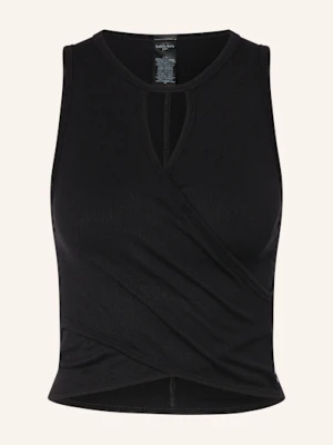 Sweaty Betty Krótki Top Mindful Flex Z Wycięciami schwarz
