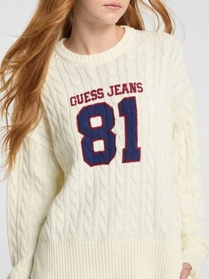 Sweter 81 O Splocie Warkoczowym Guess