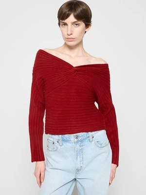 Sweter Abercrombie & Fitch czerwony