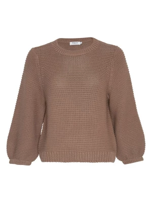 MOSS COPENHAGEN Sweter "Abrielle" w kolorze jasnobrązowym rozmiar: L/XL