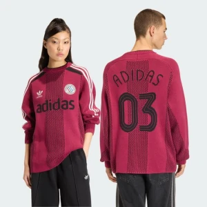 Sweter ADICOLOR BLOKECORE LONGSLEEVES LIGHT WEIGHT PULLOVER UNISEX Adidas Legacy Burgundy