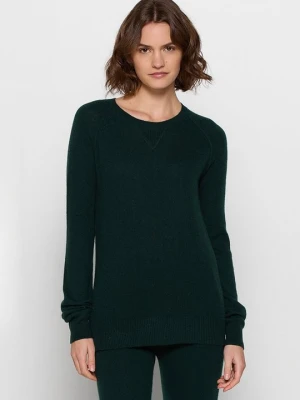 Sweter AUTHENTIC CASHMERE ciemnozielony