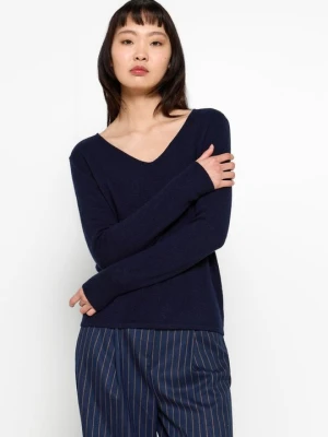 Sweter AUTHENTIC CASHMERE granatowy