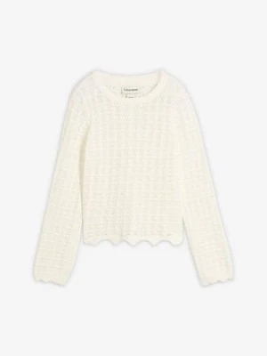 Sweter ażurowy bonprix