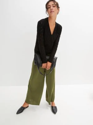 Sweter ażurowy w optyce kopertowego bonprix