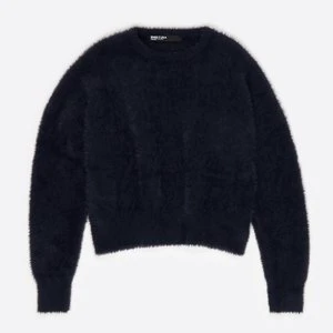 Sweter balloon sztuczne futerko granatowy BIMBA Y LOLA