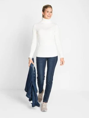 Sweter basic z golfem bonprix