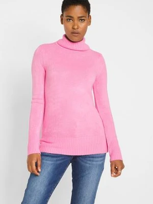 Sweter basic z golfem bonprix