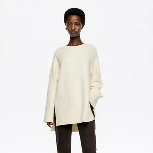 Sweter bawełna długi kość słoniowa BIMBA Y LOLA