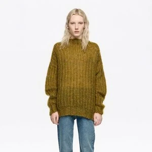 Sweter bawełna oversize zielony BIMBA Y LOLA