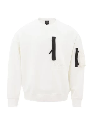 Sweter Bawełniany Biały Stylowy Design Armani Exchange