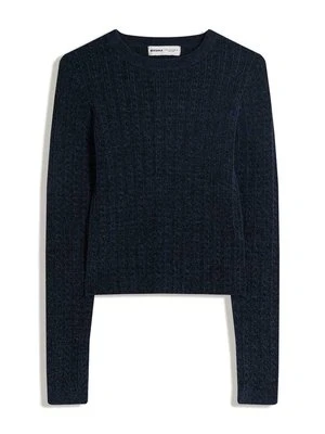 Sweter Bershka granatowy