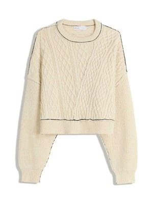 Sweter Bershka beżowy