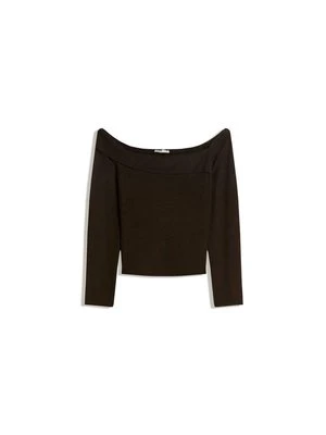 Sweter Bershka ciemnobrązowy