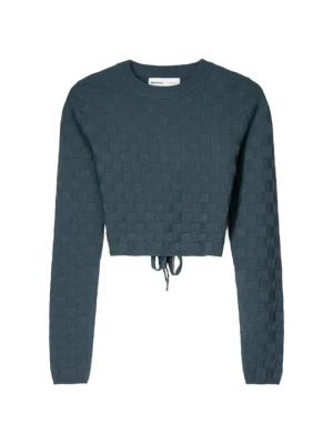 Sweter Bershka granatowy