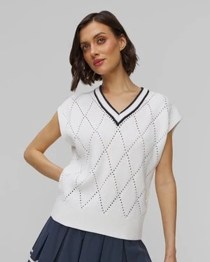 Sweter Bez Rękawów Damski Varley Beaton Diamond Knit