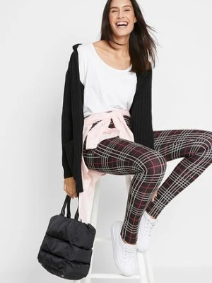 Sweter bez zapięcia z kapturem bonprix