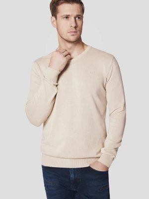 Sweter Beżowy z Bawełną w Serek Lenny Lancerto
