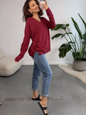 Zdjęcie produktu Sweter Bordowy Pull V ClothStore