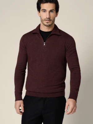 Sweter Bordowy z Wiskozą Lucan Lancerto