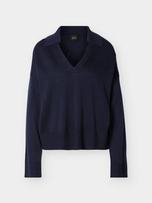 Sweter Boss granatowy