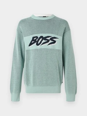 Sweter Boss turkusowy